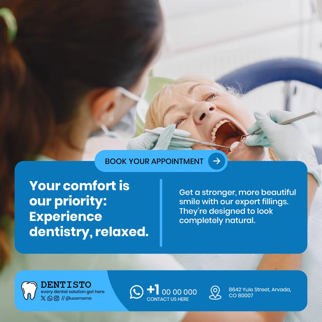 Professional Dental Care Clinic Promotion Social Media Editable PSD Template