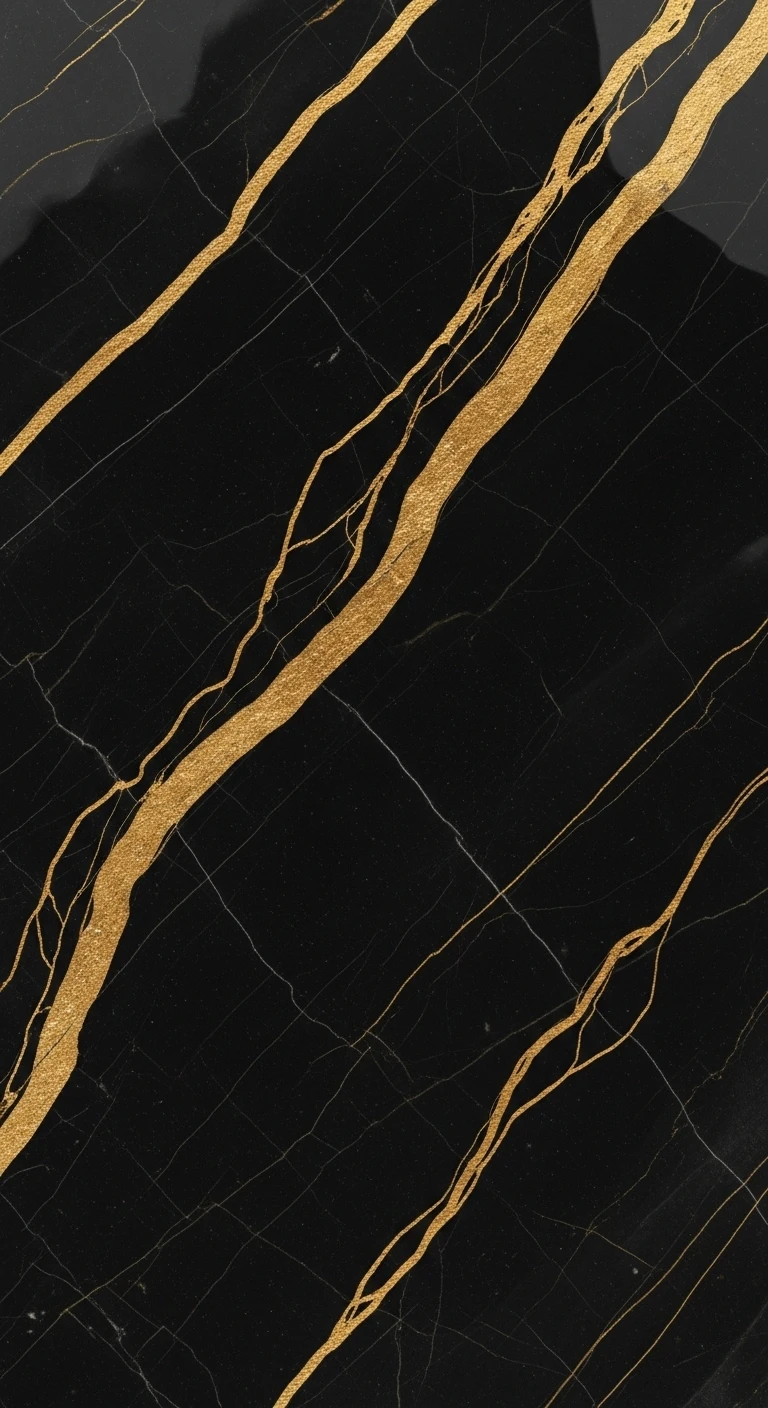 Luxury black marble texture with elegant gold veins