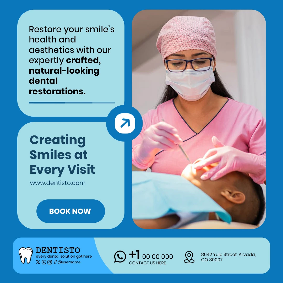 Professional Dental Care Clinic Social Media Post Editable PSD Template
