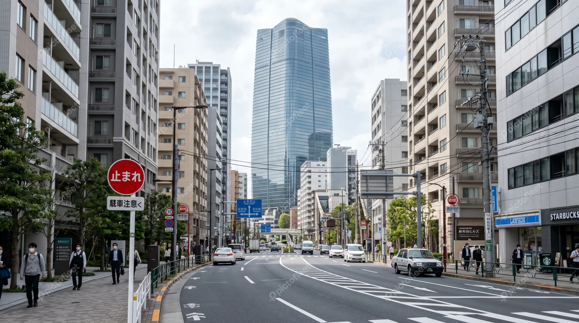 Modern cityscape of Roppongi district in Tokyo, Japan