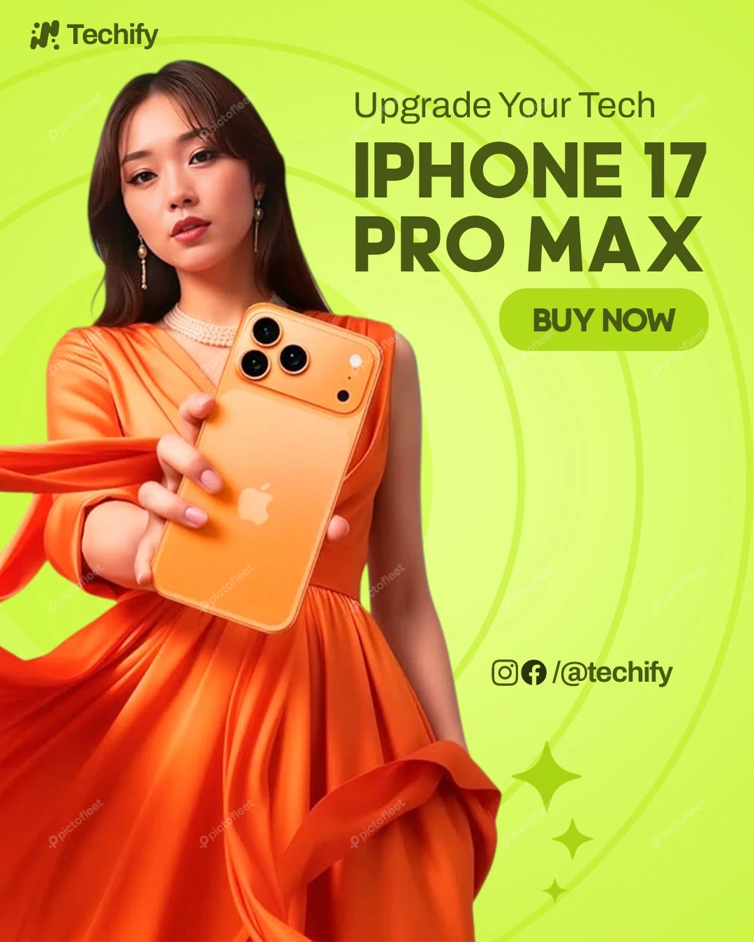 Modern Smartphone Promotion Social Media Post Flyer Editable PSD Template