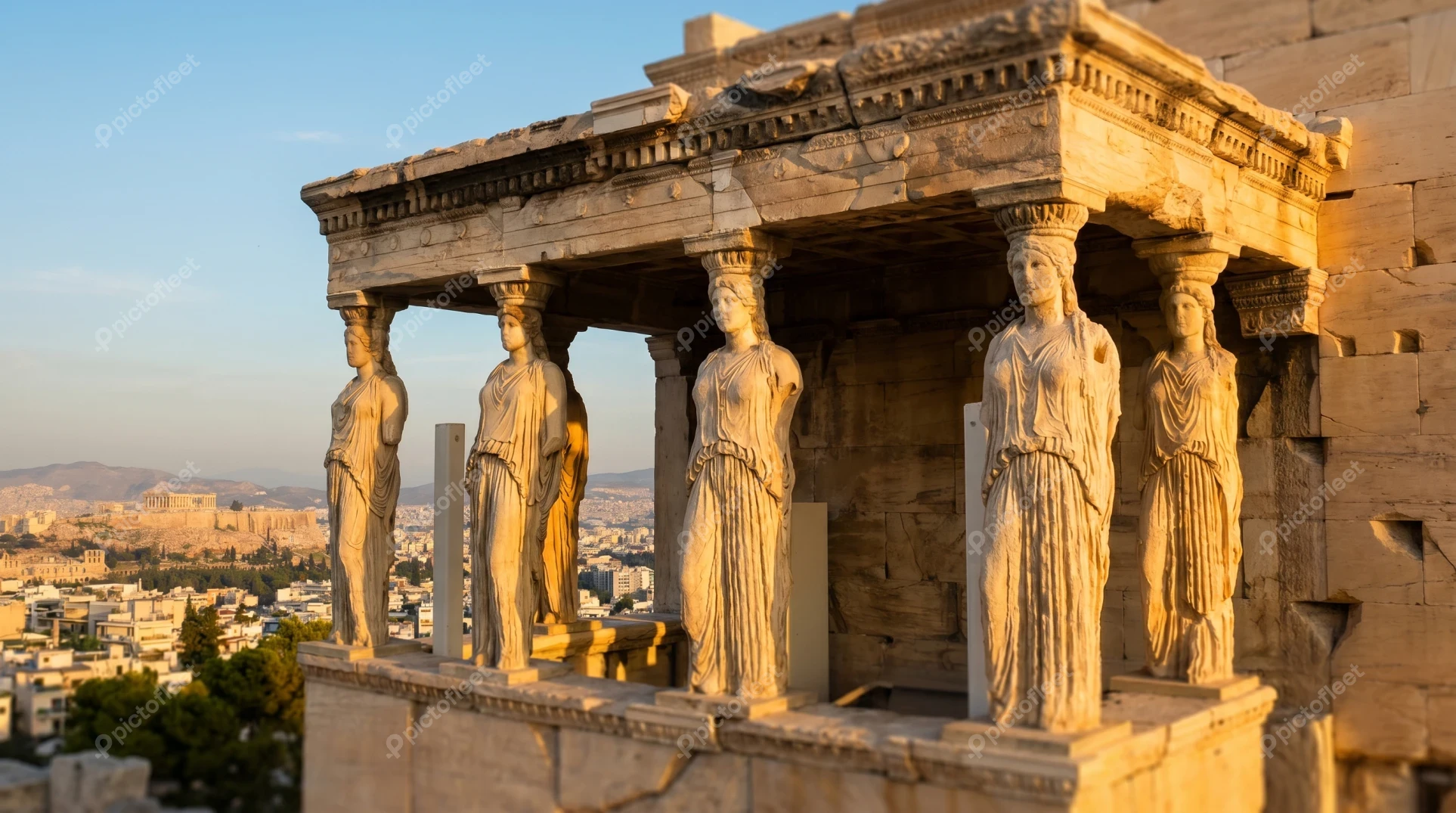 Porch of the Maidens at Erechtheion temple, Acropolis of Athens