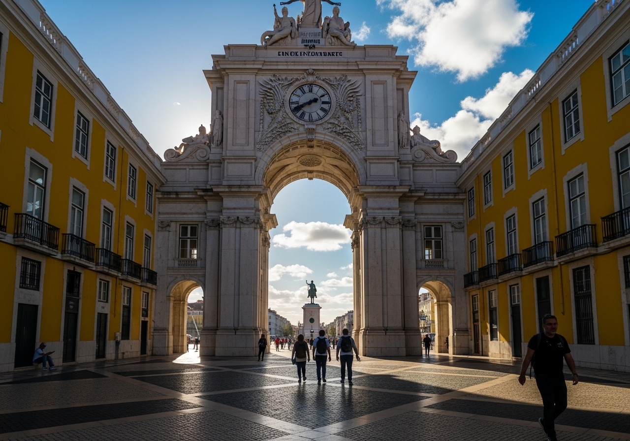 Arco da Rua Augusta in Lisbon, Portugal