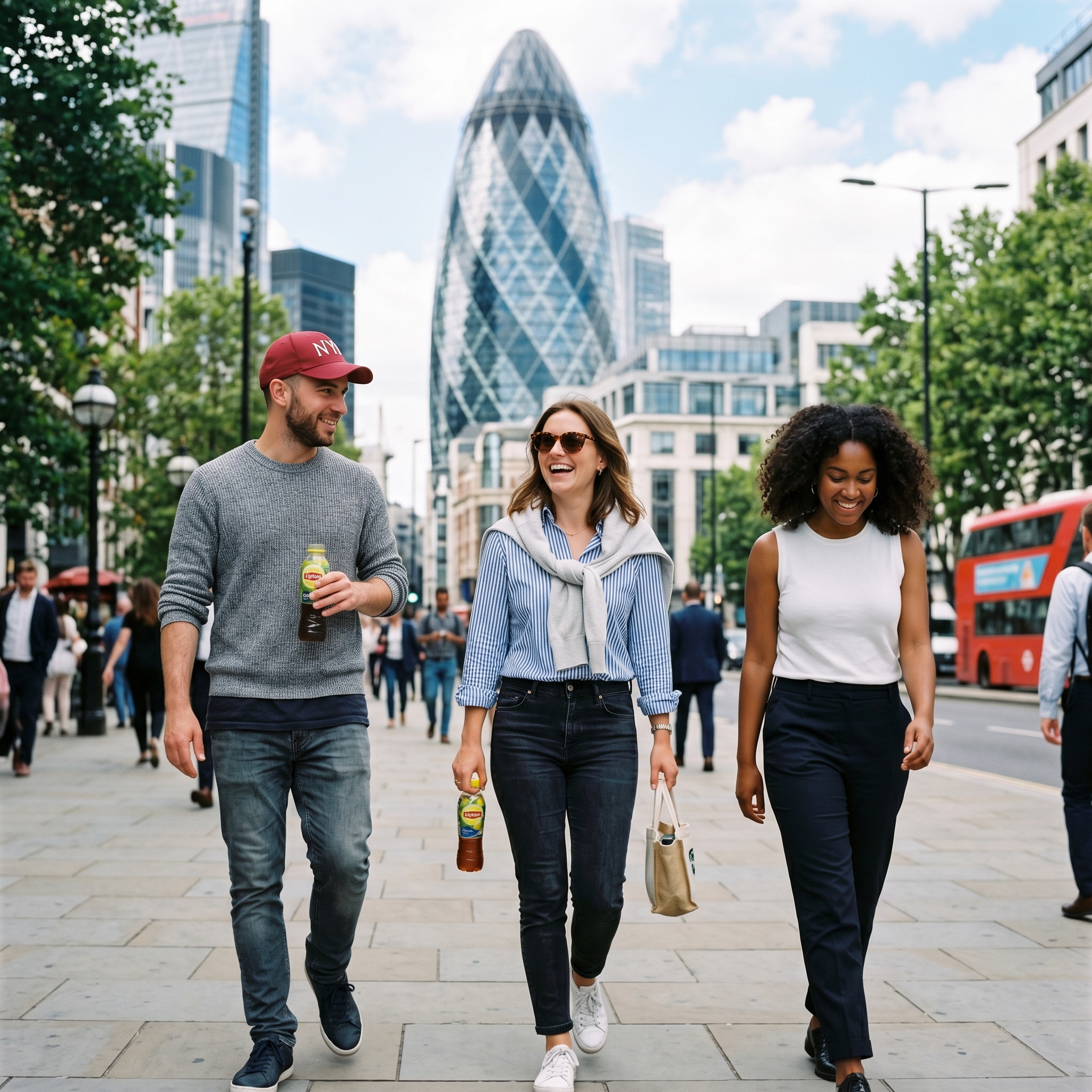 Friends Walking in Central London