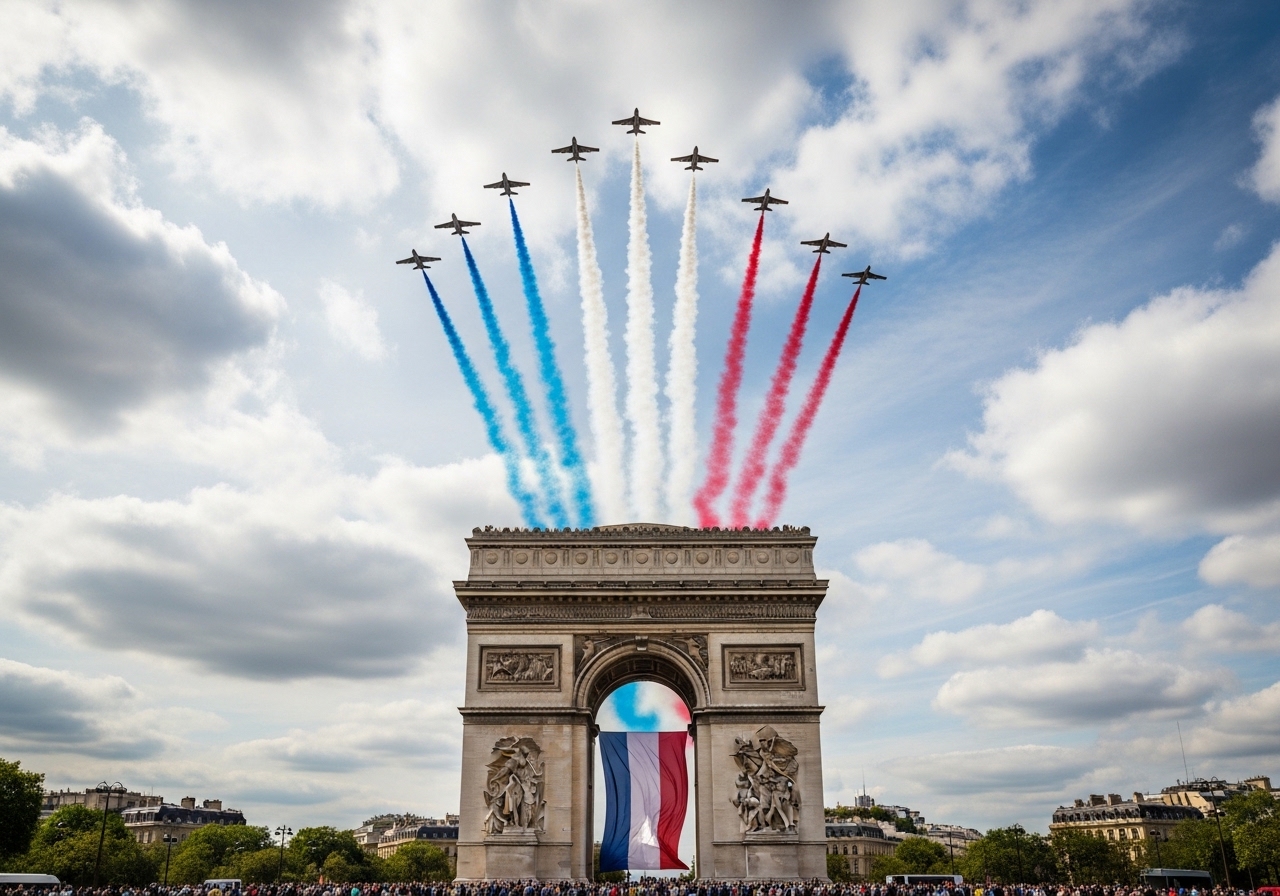 Bastille Day Celebration at Arc de Triomphe