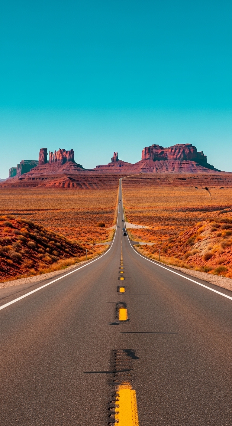 Straight Road to Monument Valley